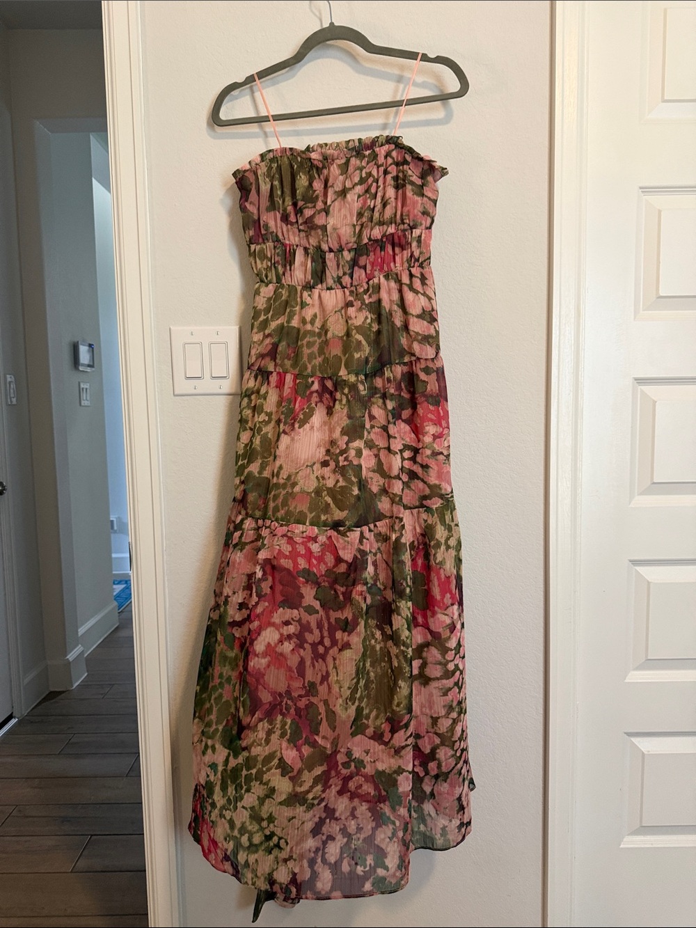 Socialite Floral Maxi Dress in Pink and Green